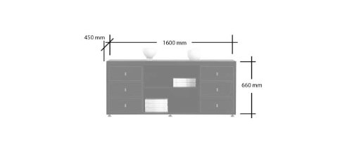 jet-line-padova-sideboard-highboard-160x45x66-cm-schwarz-kunstleder image 2