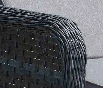 jet-line-grenada-gartenliege-grau-aus-polyrattan-mit-armlehne-und-auflage-202x74 image 2