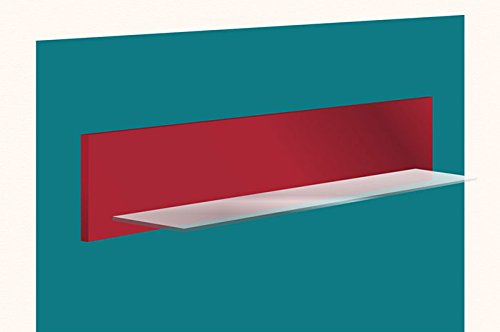 jet-line-badm-bel-regal-wandboard-rot-hochglanz-mit-glasablage-98x20-cm image 5