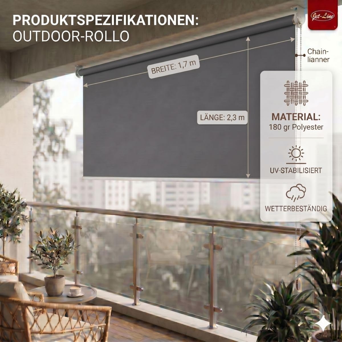 jet-line-vertikalmarkise-balkon-sichtschutzrollo-anthrazit-170-x-230-cm image 2