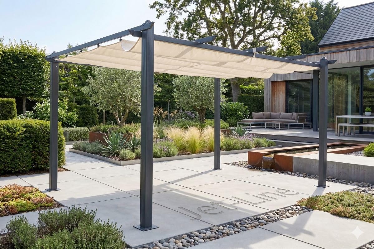 jet-line-luxor-alu-pavillon-pergola-4x3-m-anthrazit-beige image 2