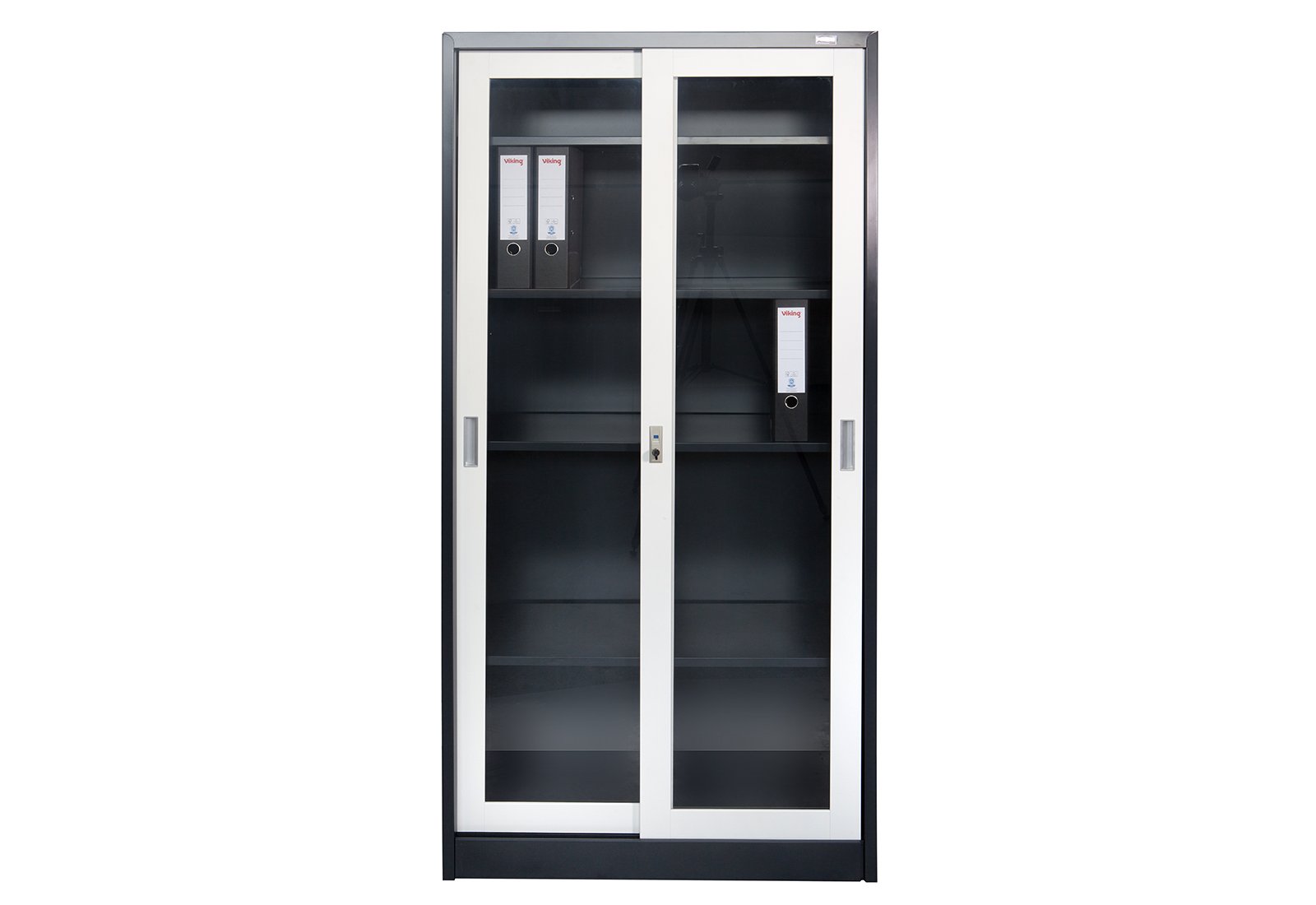 jet-line-aktenschrank-st-petersburg-90x40x185-cm-dunkelgrau-wei-glas-schiebet-re image 1