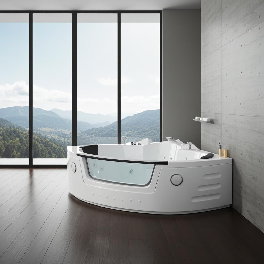 jet-line-whirlpool-carlotta-153x153-cm-2-personen-eck-badewanne-wei image 2
