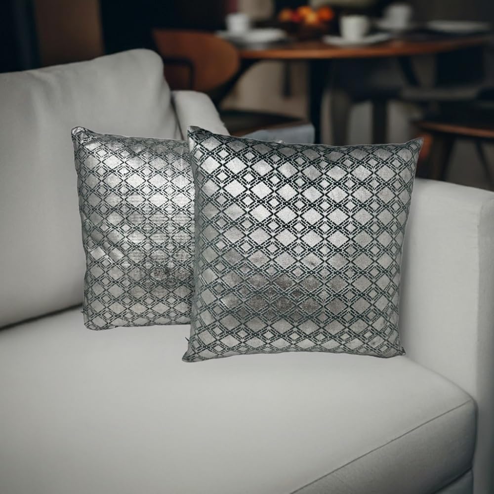 jet-line-raute-deko-kissen-set-2er-40x40-cm-silber-100-baumwolle-inkl-f-llung image 6