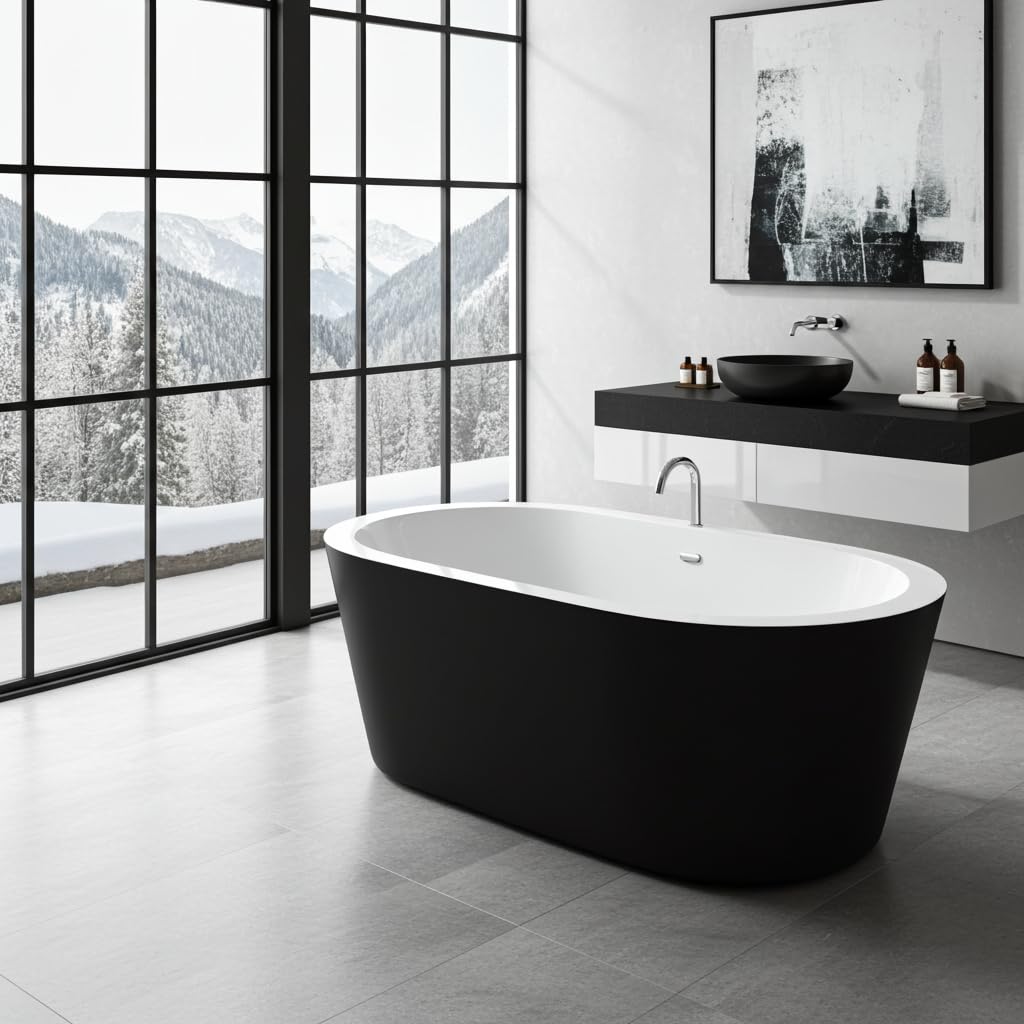 jet-line-maggiore-ii-whirlpool-badewanne-freistehend-1700-x-800-x-580-mm-schwarz image 2