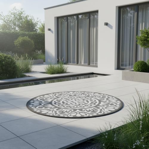 jet-line-rondo-outdoor-teppich-rund-120-cm-dunkelgrau-wetterfest-polypropylen image 8