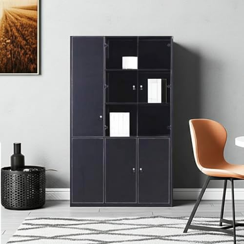 jet-line-prato-aktenschrank-b-roschrank-120x40x200-cm-schwarz-kunstleder image 8