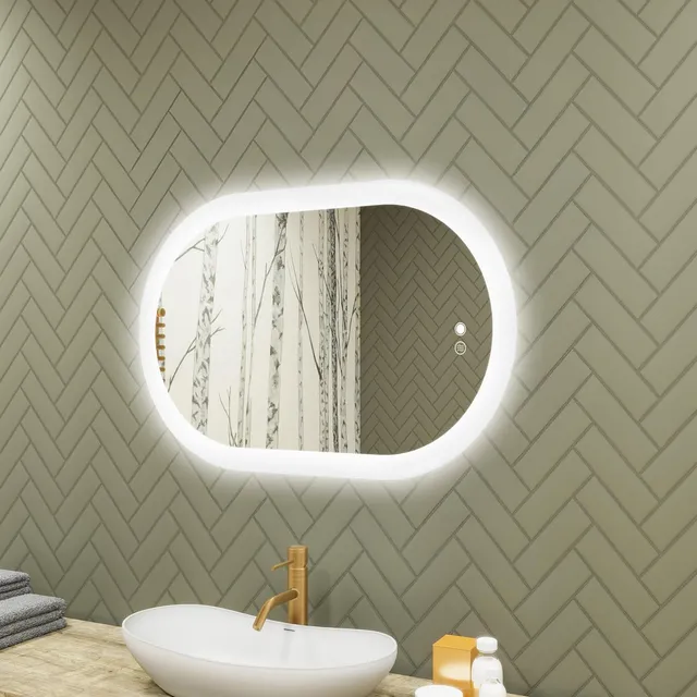 artforma-ambientline-led-badspiegel-oval-80x50-cm-mit-antibeschlag-und-touch image 1