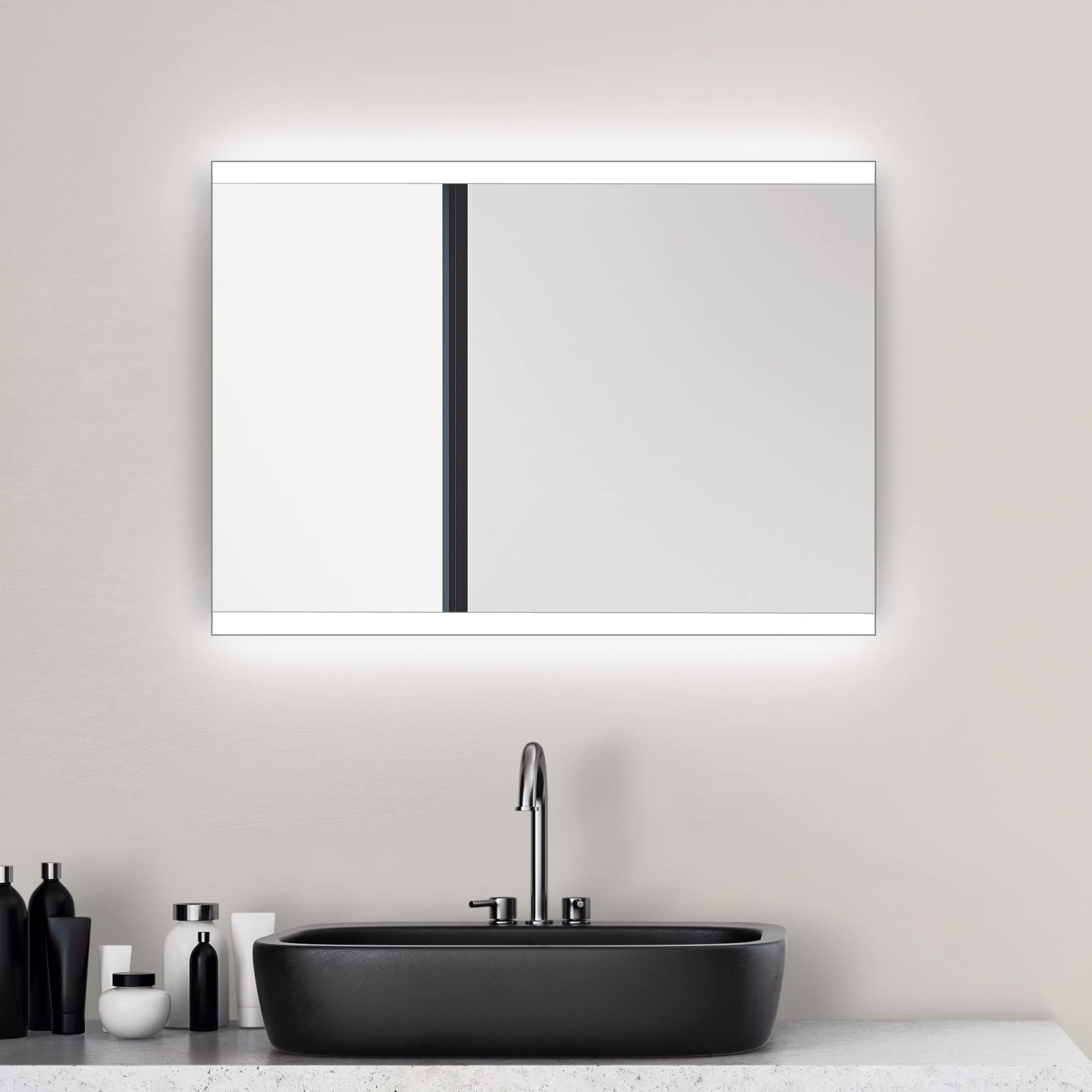 talos-loft-led-badspiegel-50x70-cm-mit-aluminiumrahmen-und-kippschalter image 1