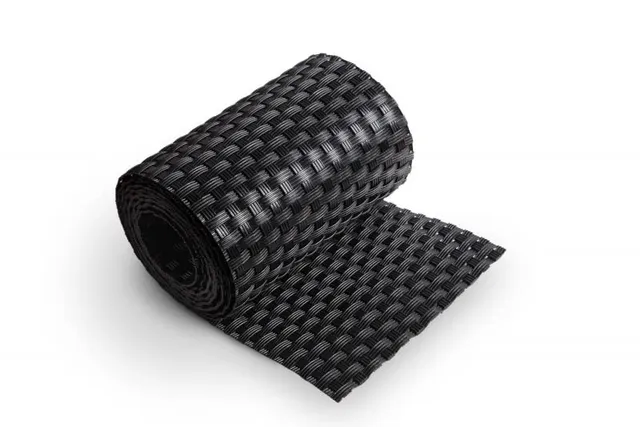 jet-line-premium-polyrattan-zaunstreifen-255-x-19-cm-schwarz image 1