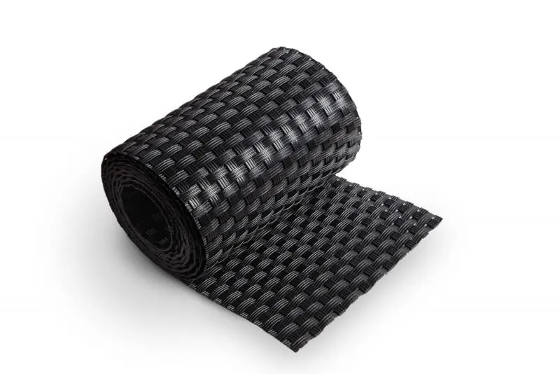 jet-line-premium-polyrattan-zaunstreifen-255-x-19-cm-schwarz image 1