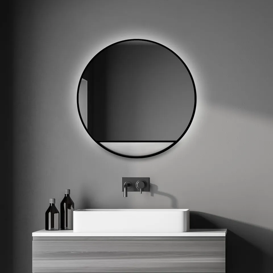talos-wandspiegel-black-hole-light-led-schwarz-matt-60-cm image 1