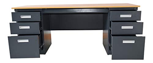 jet-line-samara-metallschreibtisch-werkstattschreibtisch-dunkelgrau-holzoptik image 5