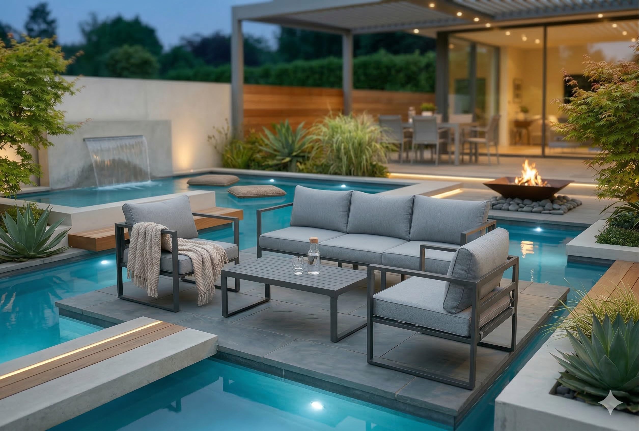 jet-line-kreta-ii-xxl-gartenlounge-set-grau-alu-sofa-2-sessel-tisch image 2