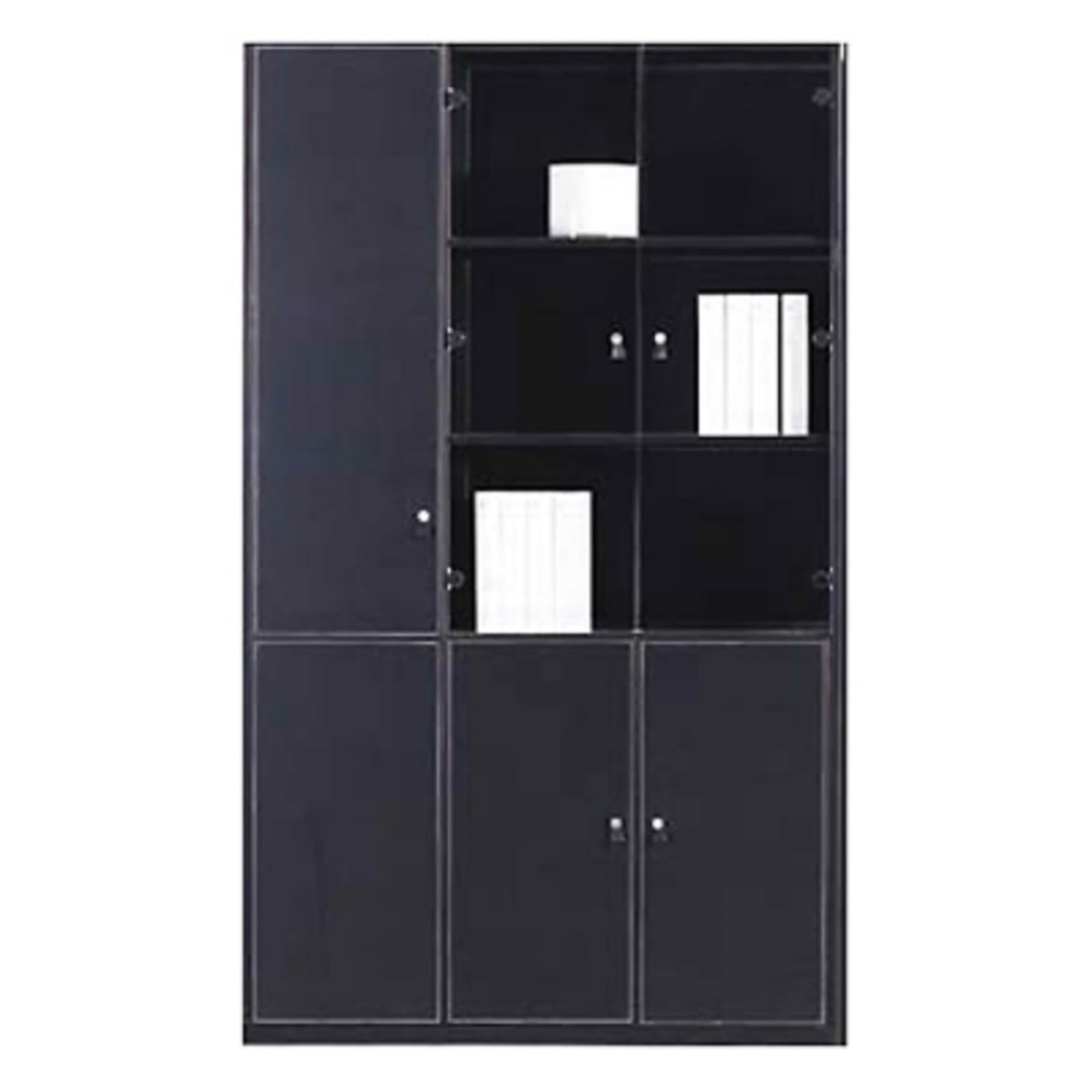 jet-line-prato-aktenschrank-b-roschrank-120x40x200-cm-schwarz-kunstleder image 3