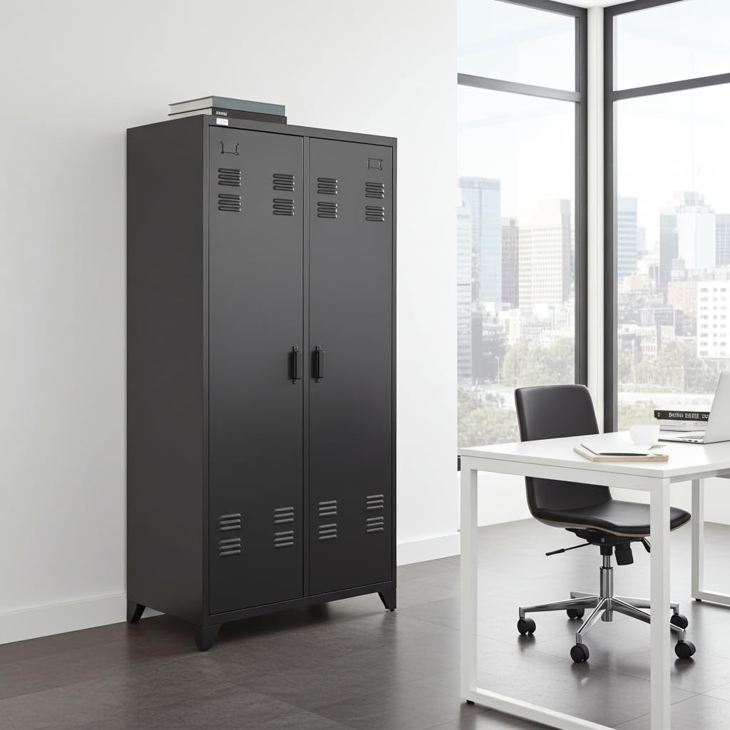 jet-line-odessa-doppelschrank-2-t-rig-dunkelgrau-85x50x180-cm image 1
