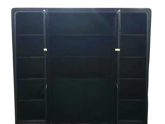 jet-line-pompeji-xxl-aktenschrank-218x40x180-cm-kunstleder-schwarz image 1