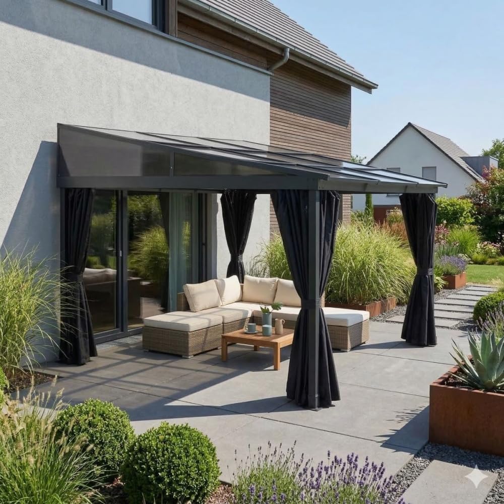 jet-line-karoom-aluminium-luxus-pavillon-3-x-3-6-m-anthrazit-mit-schiebedach image 5
