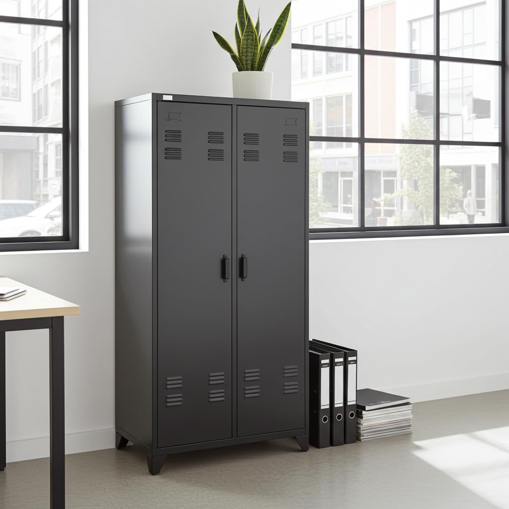 jet-line-odessa-doppelschrank-2-t-rig-dunkelgrau-85x50x180-cm image 2