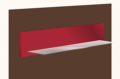 jet-line-badm-bel-regal-wandboard-rot-hochglanz-mit-glasablage-98x20-cm image 2