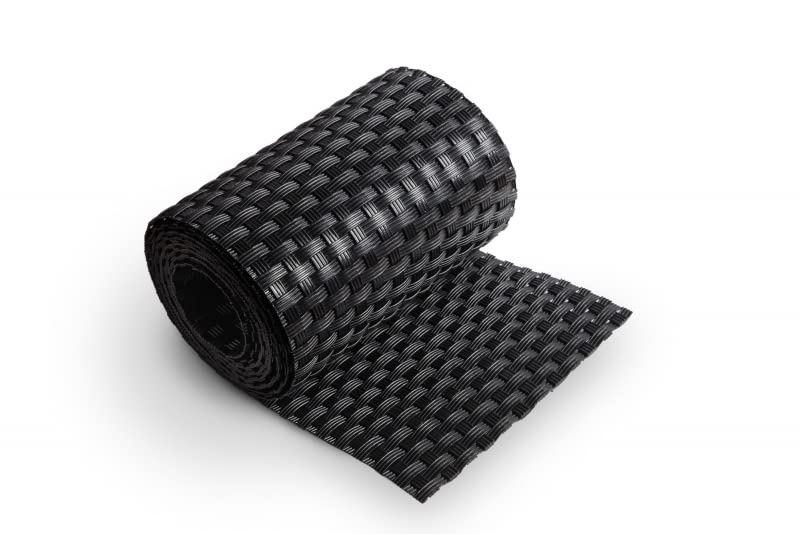 jet-line-premium-polyrattan-zaunstreifen-255-x-19-cm-schwarz image 1