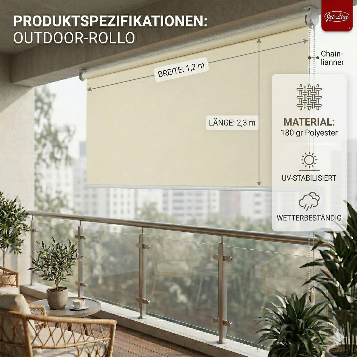 jet-line-vertikalmarkise-beige-120-x-230-cm-sichtschutzrollo image 2