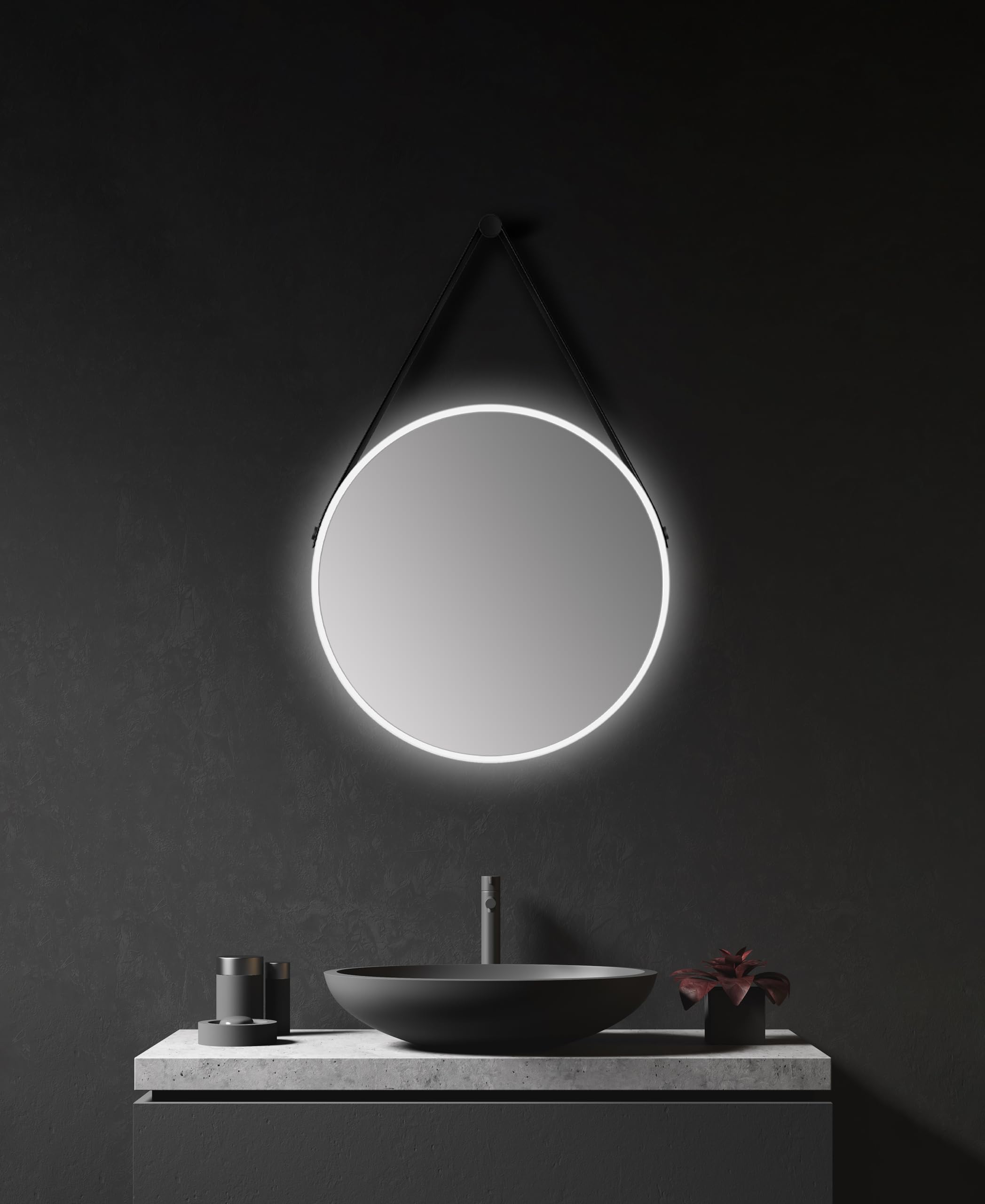 talos-white-light-badspiegel-rund-50-cm-wei-matt-led image 1